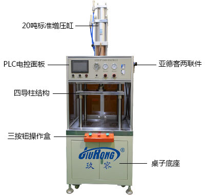 20噸氣液增壓熱壓機產品細節